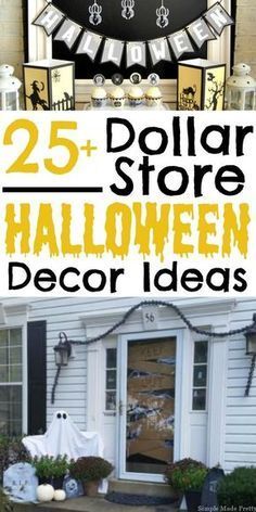 dollar store halloween decor ideas with text overlay