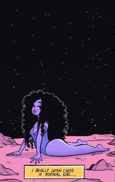 a woman laying on top of a moon covered ground