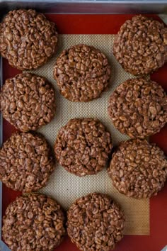 chocolate oatmeal cookies on a baking sheet ready to go into the oven