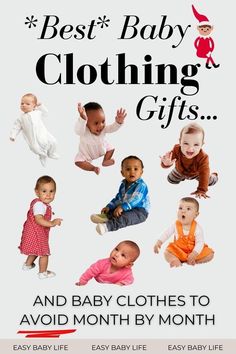 the best baby clothing gifts and baby clothes to avoid month by month