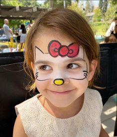 Hello Kitty Facepainting, Monster Truck Face Paint, Children’s Face Paint, Drawing On Face For Kids, Cute Easy Face Paint Ideas, Clown Face Paint Kids Easy, Fun Face Paint Ideas, Face Paint Inspo Easy, Easy Face Paint Ideas For Kids