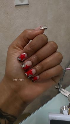 Raw Nail Designs, Nail Inspo Medium Length Square, Colorful Short Square Nails, Mariah The Scientist Nails, Nail Inspo Trendy 2024 Square, Senior Nails Ideas 2024, Overlay Nails Black Women, Streetwear Nails Designs, Classy Long Acrylic Nails