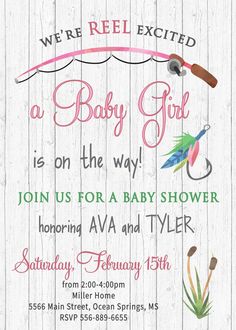 a baby girl shower is on the way