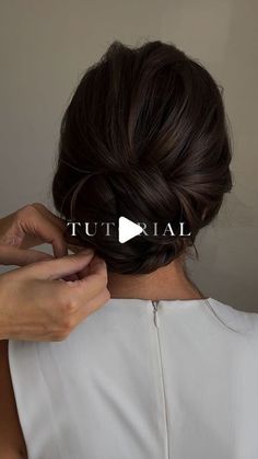 Antonina Ilchenko on Instagram: "Should I do more tutorials? ✨ Makeup Artist @tatiana__irving Model @siena_solinda #hairtutorial #updotutorial #tonyastylist #newreel #hairbrained" Low Tucked Bun, Easy Bridesmaid Hair Updo Diy, Modern Chignon Updo, Bridal Updo Easy, Classic Chignon Updo, Updo On Medium Length Hair, Pretty Buns For Long Hair, How To Do A Chignon Bun, Diy Low Bun Wedding Hair