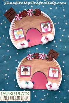 paper plate gingerbread house craft for kids