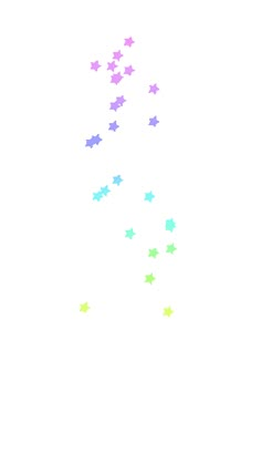 stars are flying in the air on a white background