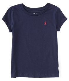 Polo Ralph Lauren Big Girls 7-16 Short-Sleeve Essentials T-Shirt | Dillard's Ralph Lauren Tshirt, Dr Closet, Mode Zara, Shirt Tag, Neue Outfits, Stockholm Fashion, Cute Everyday Outfits, Ralph Lauren Tops, Dillard's