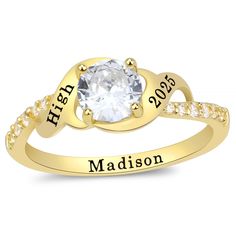 PRICES MAY VARY. 【PERSONALIZED CUSTOMIZATION】: Make your class ring truly unique with our personalized customization options. Choose from a variety of engravings, Cubic Zircon placements, and designs to create a one-of-a-kind piece that reflects your individuality and accomplishments. 【 INTRODUCING PhaedraOona】: Discover the exquisite world of PhaedraOona, where we specialize in crafting exceptional graduation rings. Our brand is synonymous with quality, elegance, and timeless style, making us t Adjustable Cubic Zirconia Rings For Valentine's Day, Personalized Cubic Zirconia Promise Ring, Personalized Yellow Gold Cubic Zirconia Rings, Personalized Yellow Gold Rings With Cubic Zirconia, Cubic Zirconia Round Jewelry For Birthday, Birthday Jewelry With Round Cubic Zirconia, Round Cubic Zirconia Jewelry For Birthdays, Round Cubic Zirconia Jewelry For Birthday, Personalized Cubic Zirconia Ring Jewelry