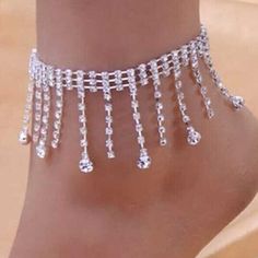 You deserve to be a princess for your day. ⬇️ Shipping takes; 2-4 days to USA 1-3 days to EU 2-5 days to rest of the world. PRODUCT DESCRIPTION👇 Adjustable Anklets For Parties, Adjustable Ankle Bracelet For Party, Silver Ankle Wrap Bracelets For Party, Silver Ankle Wrap Anklets For Party, Silver Anklet With Ankle Strap For Party, Elegant Silver Anklets With Bling, Party Silver Ankle Wrap Anklets, Silver Party Anklets Ankle Wrap, Crystal Anklets For Parties