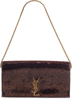 Saint Laurent Kate 99 Sequin Embellished Bag | Nordstrom Sparkly Ysl Bag, Ysl Evening Bag, Ysl Clutch Bag, Luxury Evening Shoulder Bag With Sequins, Luxury Sequined Shoulder Bag For Evening, Luxury Evening Bags With Sequins, Luxury Sequin Bags For Evening, Luxury Sequined Evening Bags, Luxury Sequined Rectangular Evening Bag