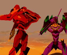 Ps1 Graphics Aesthetic, Low Poly Gif, Ps1 Graphics, Top 10 Anime, Evangelion Art, Arte 8 Bits, Neon Evangelion