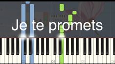 a piano keyboard with the words je te promets on it and an image of a flower