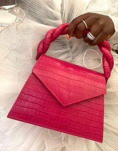 SHOP THE ZAZA GRANDE – Anima Iris Fancy Clutch Purse, Cool Bags, Fancy Clutch, Leather Bag Design, African Bag, Fuschia Pink, Girly Bags, Croc Leather, Fancy Bags