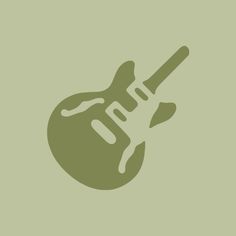 an image of a guitar on a green background