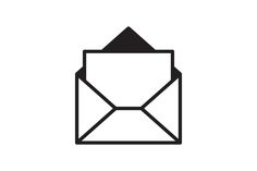 an envelope icon with the letter e inside