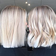 Nice cut! Choppy Blonde Hair, Creamy Blonde Bob, Icy Blonde Short Hair, Blonde Collar Bone Length Hair, Ice Blonde Bob, Short Light Blonde Hair, Platinový Blond, Blonde Lob Hair, Hair Wishlist