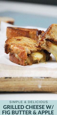 grilled cheese w / fig butter and apple sandwich