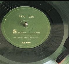 an old record with the label for sza curd on it's side