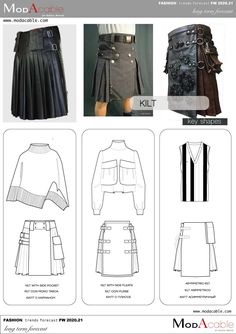 the sewing pattern for a skirt and jacket