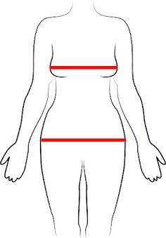 a woman's body with red lines on it