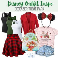 disney outfits and accessories are featured in this image