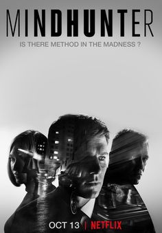 the movie mind hunter is shown in black and white with an image of two men