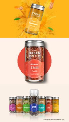 Packaging with a Kick: Spice Labels That Pop Spice Mix Packaging, Diy Packaging, Organic Turmeric Powder, Book Illustration Layout, Indian Masala, Packaging Design Ideas