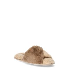 Add a soft and elegant touch to your lounge wear with the RACHEL Rachel Roy Two Toned Crossband Slippers. Designed for both style, luxury, and comfort, these cozy slippers feature a plush crossband design that exudes elegance and style. Perfect for indoor wear, these slippers offer a snug fit with an effortless style. Whether you are relaxing at home or stepping out briefly, these lush slippers provide ultimate comfort and style. Size: medium.  Color: Brown.  Gender: female.  Age Group: adult. Soft Slip-on Slippers For Relaxation, Slip-on Soft Slippers For Relaxation, Soft Comfortable Indoor Slippers, Comfortable Soft Touch Slippers For Indoor Use, Soft Slippers For Lounging, Comfortable Soft Touch Indoor Slippers, Soft Open Toe Indoor Slippers, Soft Slippers For Winter Lounging, Comfy Super Soft Brown Slippers