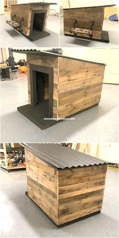 Our prospects love the twin operate of our unique dens. Smaller Houses, Pallet Dog House, Wood Dog House, Wooden Dog House, Cool Dog Houses