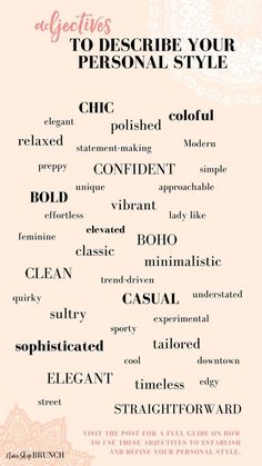 Style Adjectives, Style Types, Fashion Words, Mode Tips, Fashion Vocabulary, Instagram Ideas