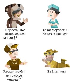 four different types of people in russian and english