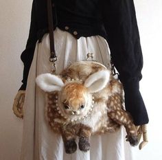 Mori Kei, Pretty Bags, 영감을 주는 캐릭터, Cute Bags, Wearable Art, Fashion Bags, Deer, A Woman, Fashion Inspo