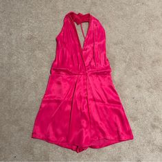 Brand New With Tags! Hot Pink Halter Style Romper From Zara. Zipper In The Back For Closure. Size Large. Zara Jumpsuit, Halter Romper, Zara Pants, Halter Style, Pant Jumpsuit, Jumpsuit Romper, Hot Pink, Pants For Women, Rompers