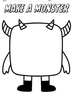 an image of a monster with horns on it's head and the words make a monster