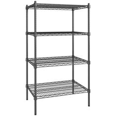 three tier shelving unit with four shelves