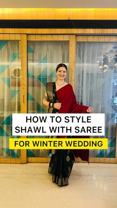 Heena Gehani | Embrace your unique beauty in a saree with this simple tip to subtly conceal the belly fat. confidence is the best accessory to flaunt… | Instagram Open Saree Style, How To Look Elegant In Saree, How To Carry Shawl With Saree, Sari Tutorial, Simple Saree Look, Saree With Heavy Blouse, Gown Saree