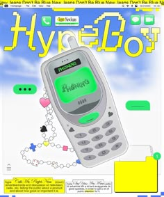 an advertisement for a cell phone with the message hygiento on it