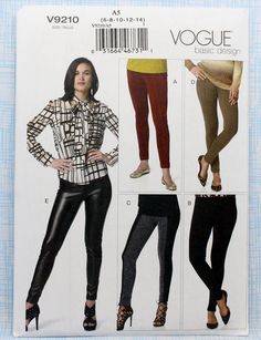 the sewing pattern for women's leggings is shown