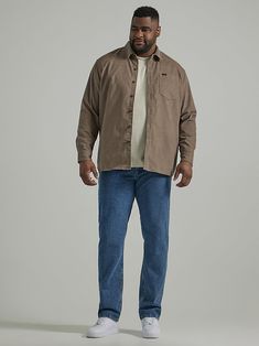 If you want a contemporary essential with big and tall dimensions, pick up the Lee® Men's Legendary 100% Cotton Regular Straight Jean. This mid rise, regular fit jean was crafted with 100% cotton for durability, yet soft feel, plus iconic Lee Legendary detailing, hardware, and patches. Wear this fan favorite with a Lee button up for a versatile look that feels at home everywhere from your living room sofa to casual Fridays at the office. Casual Fridays, Mens Fashion Jeans, Casual Friday, Big & Tall, Big And Tall, Room Sofa, Living Room Sofa, Jeans Style, Straight Jeans