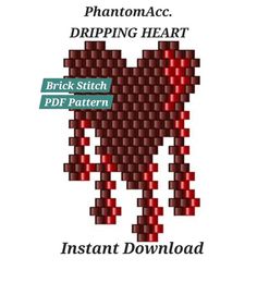 the instructions for how to make a pixellated heart