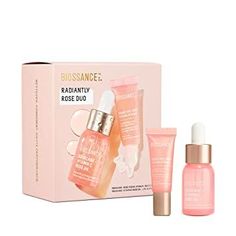 Biossance Radiantly Rose Duo. Visibly Illuminate, Hydrate and Plump with the Squalane + Vitamin C Rose Oil (.4 fl oz) and Rose Vegan Lip Balm (.17 oz) Mini Essentials, Rose Skincare, Oily Skincare, Rose Lip Balm, Plump Lips, Vegan Lip Balm, Vitamins For Skin, Moisturizing Lip Balm, Oily Skin Care