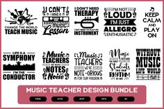 music teacher design bundle for teachers