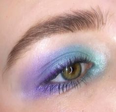 @/hattienixon Makeup Things, Watercolor Eyes, Purple Eye Makeup, Aqua Eyes, Holiday Makeup, Eye Look, Eyeshadow Looks, Color Combo