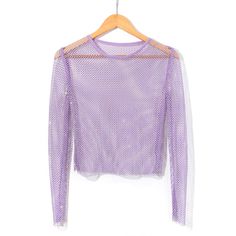 Color_Lavender Mode Purple, Hot Blouse, Nightclub Party, Fishnet Top, Sleeves Clothing, Hipster Fashion, Women Crop, Sleeves Pattern, Crop Tops Women