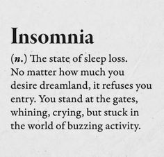 the poem insomnia is written in black and white