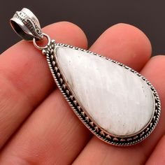 scolecite Gemstone Jewelry 925 Sterling Silver Ethnic Pendant 1.8" #Handmade #Pendant #Birthday Pretty Earrings Dangle, Mexican Fire Opal Ring, Pear Pendant, Earrings Handmade Dangle, Fire Opal Ring, Silver Jewelry Pendant, Jaipur Rajasthan, Food Culture, Jewelry Manufacturers