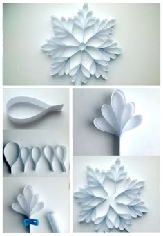 paper flowers and spoons are arranged in the shape of hearts