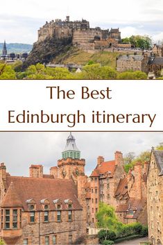 the best area to stay in edinburgh, scotland with text overlay that reads the best area to stay in edinburgh