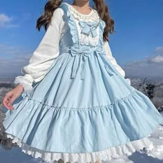 Lolita Outfits, Kawaii Dress, Blue And White Dress, Dress Suit, Kawaii Clothes, Lolita Dress, Dress Suits, Lolita Fashion, Kawaii Fashion