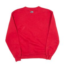 Item is in good used condition. >Size: S >Armpit To Armpit: 21" >Armpit To Cuff: 18" >Collar To Hem: 26" Vintage Red Crew Neck Sweater, Red Vintage Crew Sweater, Red Crew Neck Sweatshirt With Ribbed Cuffs, Red Crew Neck Sweatshirt For Winter, University Red Cotton Sweatshirt With Ribbed Cuffs, Vintage Red Crew Sweatshirt, Red Vintage Crew Sweatshirt, Red Crew Neck Sweatshirt With Relaxed Fit, Vintage Red Tops With Ribbed Cuffs